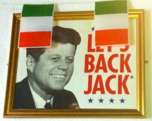 An Image Of JFK "Lets Back Jack" Picture At The Grapes Trippet Lane Sheffield