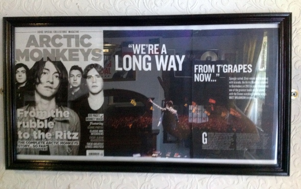 Image of an Arctic Monkeys article at The Grapes Trippet Lane Sheffield